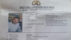 Pria Asal Ampeldento Hilang Sejak 20 Agustus, Keluarga Lapor ke Polsek Pakis